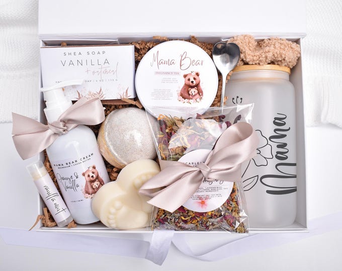Pregnancy Gift Box, First Trimester Gift, New Mom Care Package, Expecting Mother, Mama Bear Gift Set, Third Trimester, 2nd Trimester