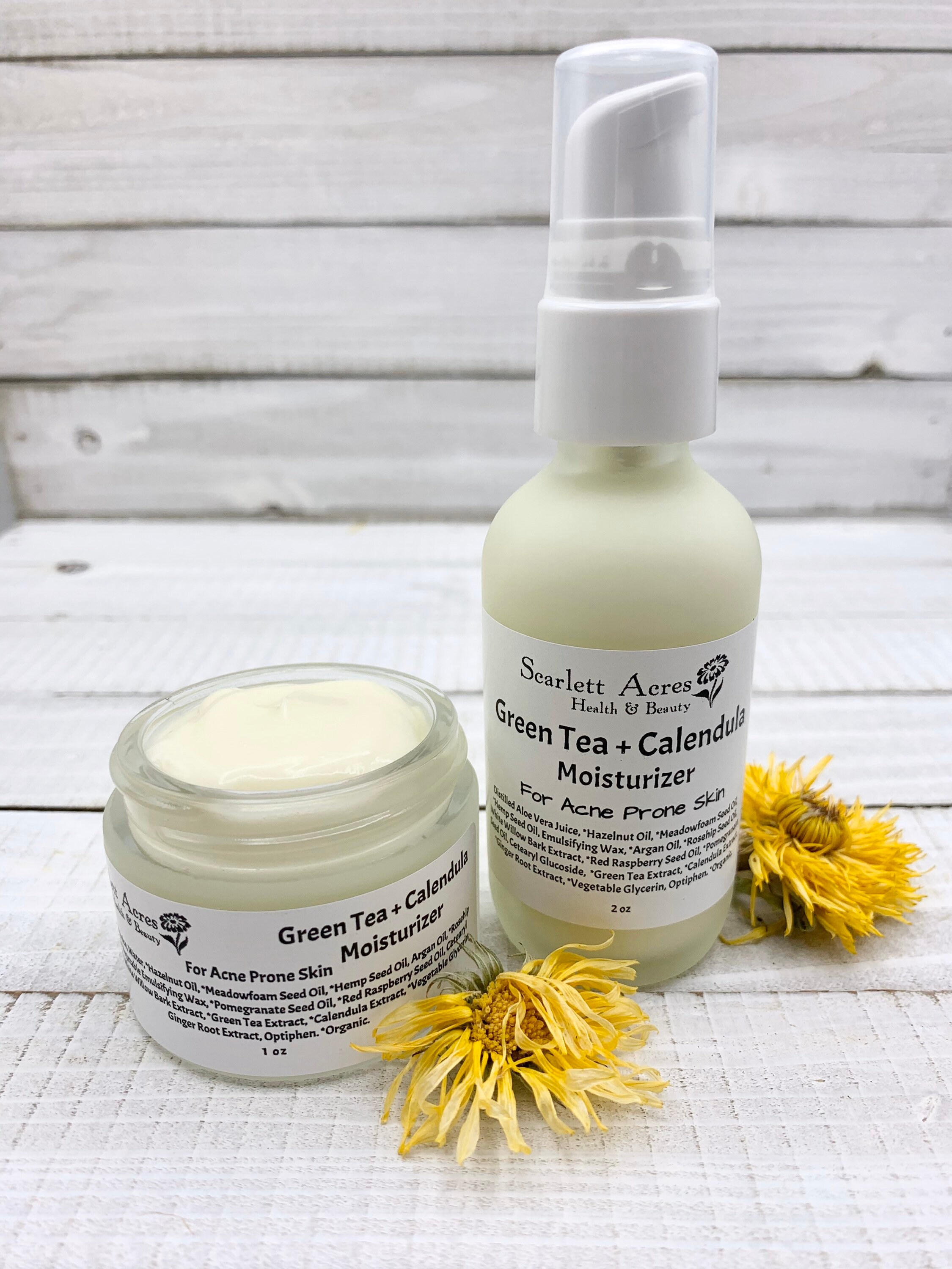 Green Tea Face Lotion, Acne Face Lotion, Oily Skin Moisturizer, Acne