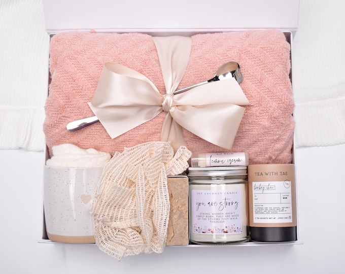 Breast Cancer Gift Basket, Chemo Care Package, Gifts For Women, Survivor, Self Care Gift Box, Chemotherapy Gifts, Get Well, Encouragement