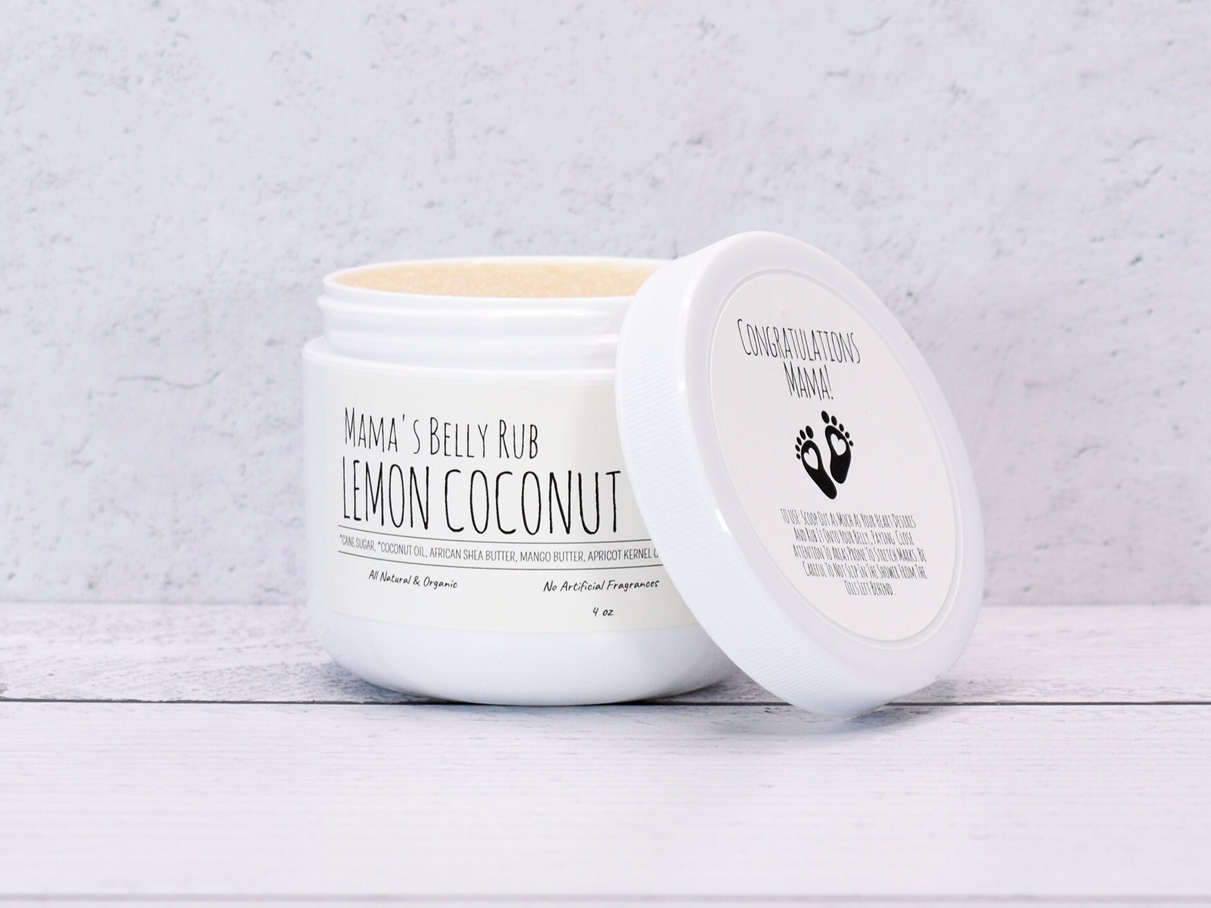 Mamas Belly Scrub, Sugar Scrub For Stretch Marks, Organic Sugar Scrub