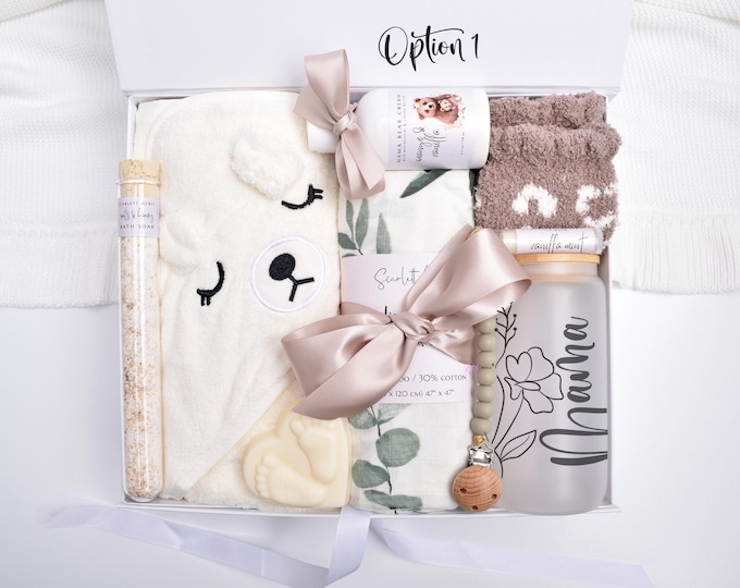 New Mom And Baby Gift Box, Newborn Baby Girl, Baby Boy, New Mom Care Package, Rainbow Baby, Baby Shower, Baby Blanket, First Time Mommy