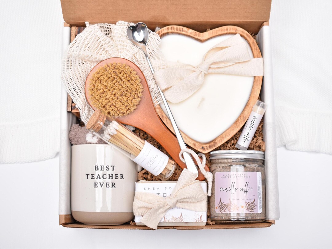 Teacher Appreciation Coffee Candle Gift Basket, Thank You Gift Box ...