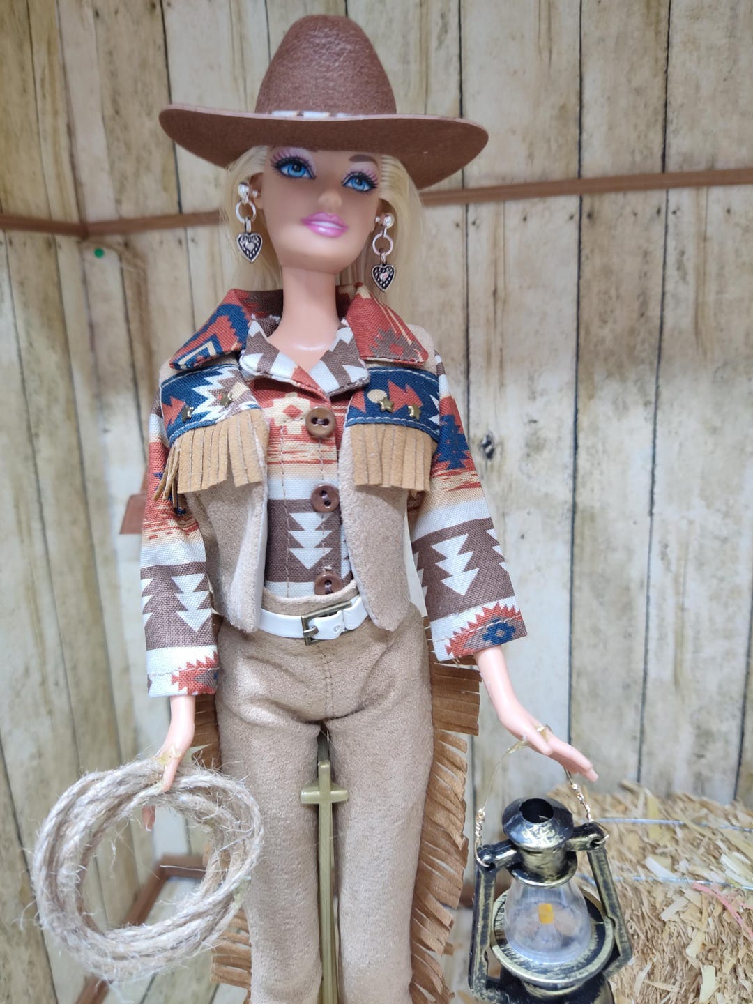 Barbie Rodeo Clown Faux Suede Western Outfit for Barbie, Rodeo Barbie Custom Made - Etsy