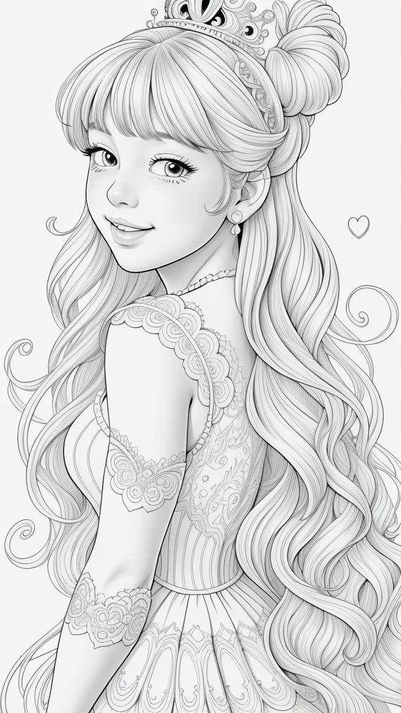 Princess Coloring Pages Bundle | Digital Download | 5 Pages - Etsy