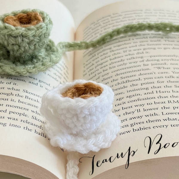 PATTERN ONLY*** Teacup Bookmark