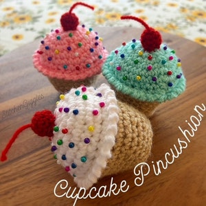 NUR MUSTER ...... Gehäkelte Cupcake Nadelkissen