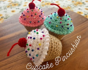PATTERN ONLY*** Crochet Cupcake Pincushion