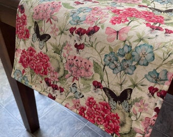 Butterflies on Floral Table Runners, in various sizes