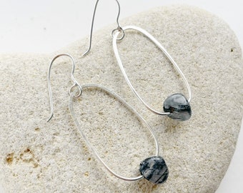 Silver and Quartz earrings