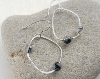 Silver and Quartz earrings