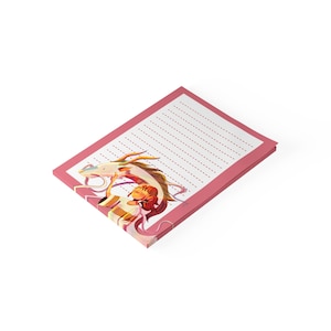 Páginas de cartas con ilustraciones vibrantes de dragón: perfectas para organizar, regalar, decorar el hogar y la oficina, enviar cartas y correo postal.