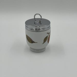 Vintage Royal Worcester porslin äggkocklare - England blommig fruktmatsal