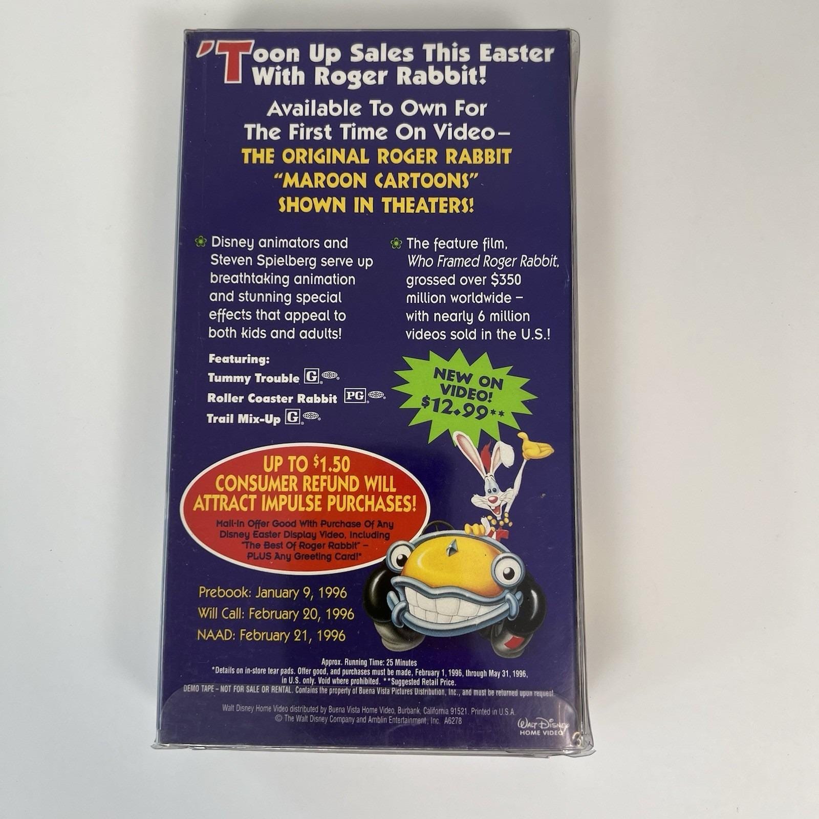 Disney the Best of Roger Rabbit VHS Tape Demo Screener Video Retailers ...