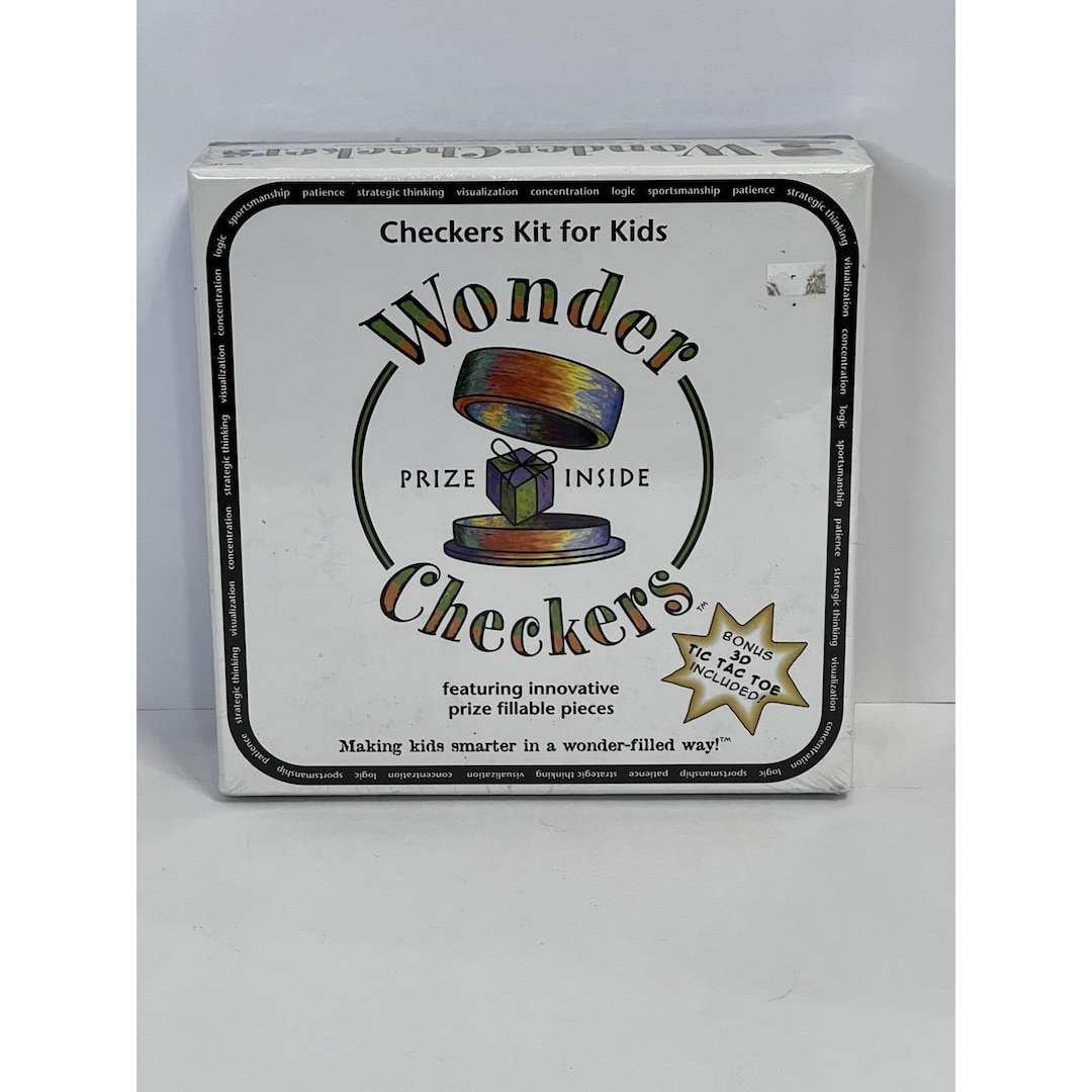 Wondercheckers Checkers Kit for Kids Prize Fillable Pieces 3D NEW - Etsy