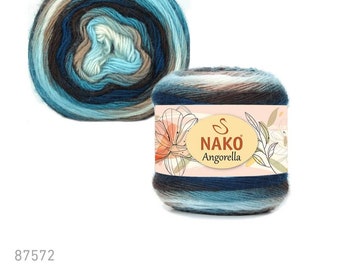 NAKO Angorella Cake Yarn colorfull gradianTurkish yarn knitting and crocheting supply!