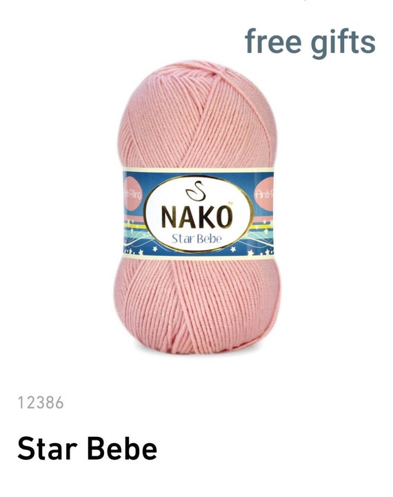 Nako Star Bebe Antipilling Acrylic Soft Baby Yarn for Crocheting, Knitting  Vest, Blanket, Beanie, Scarf, Shawl, Hat Fiber Turkish Yarn Store 