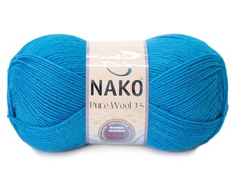 NAKO 100% WOOL Pure Wool 3,5 350M 22 Colors