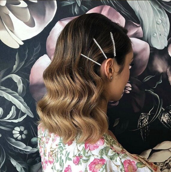 Kela Hair Pins Silver Diamante Gold Pearl Extra Long Fashion Etsy