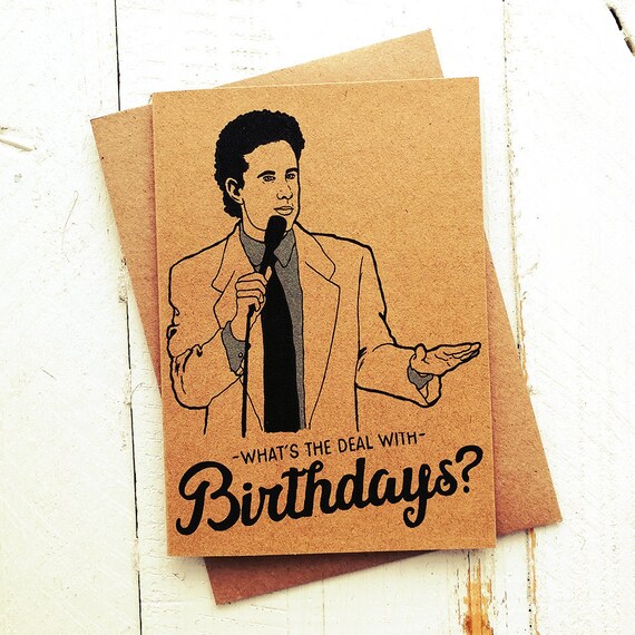 Seinfeld Birthday Card Seinfeld Card Funny Birthday Card Etsy