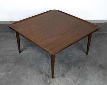 Vintage Mid Century Modern Danish Teak Coffee Table by Poul Jensen for Selig, c1960s