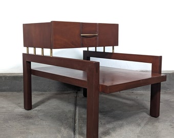 Vintage Mid Century Modern End Table by Edmond J. Spence for Industria Mueblera, c1950s