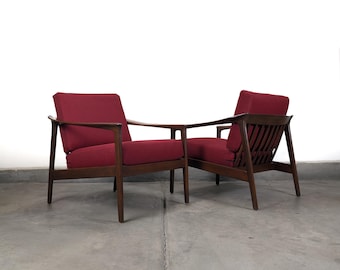 Pair of Mid Century Modern 'Monterey' Lounge Chairs by Folke Ohlsson for Dux, c1960s