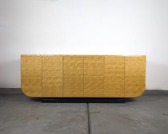 Vintage Postmodern Buffet by Pace with Lacquered Maple Finish, c1980s - Labeled