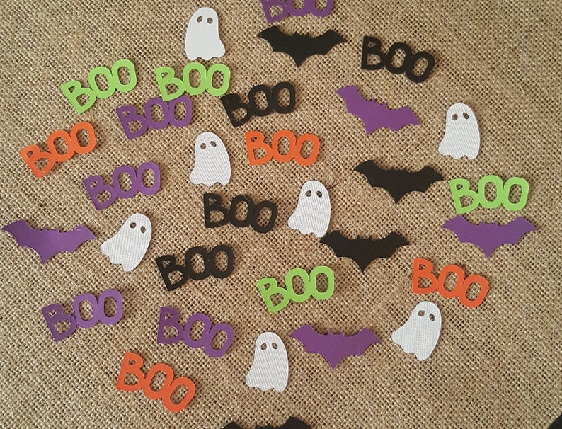 100 Pieces Halloween Confetti Bat Confetti Ghost Confetti Etsy