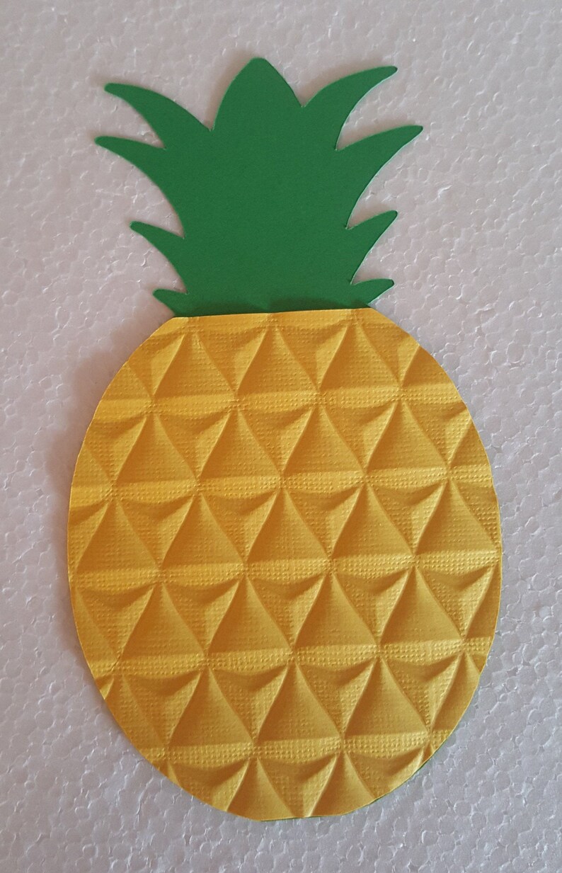 10 Pineapple Die Cuts 6 Tall Tropical Party Cutouts Etsy