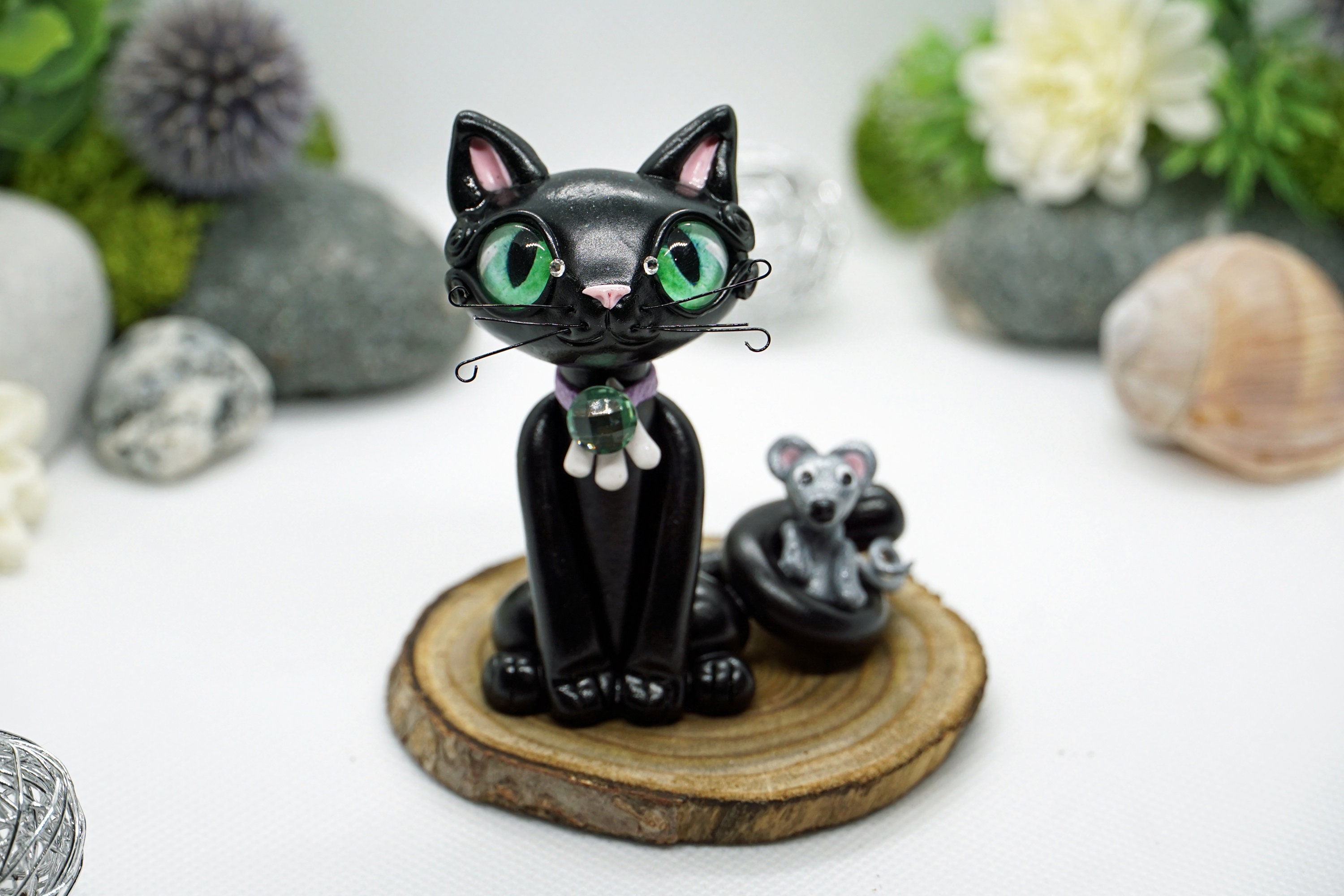 Schwarze katze figur - .de