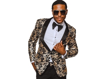 black and gold tuxedo jackets