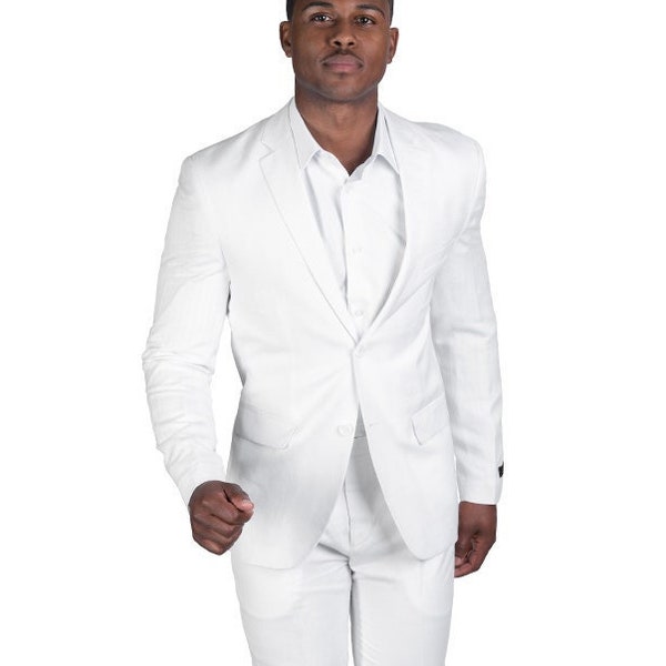 White Linen Suit - Etsy