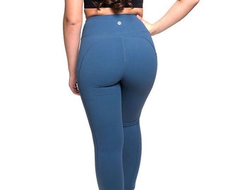 High Waisted Pastel Midnight Blue Leggings Yoga Pants for Women With  Pockets, Tummy Control, Quality Fabric, 28 -  New Zealand