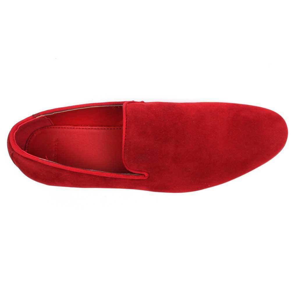 New Men's Dress Shoes Red Suede Slip on Loafers Modern Etsy