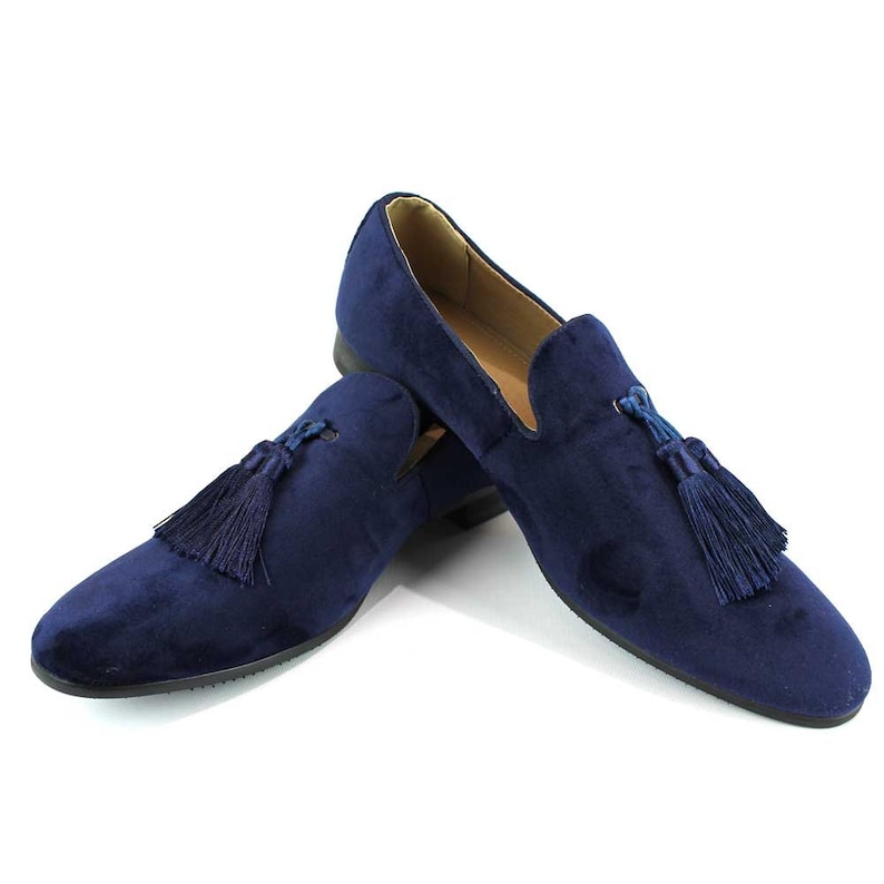 tuxedo tassel loafers