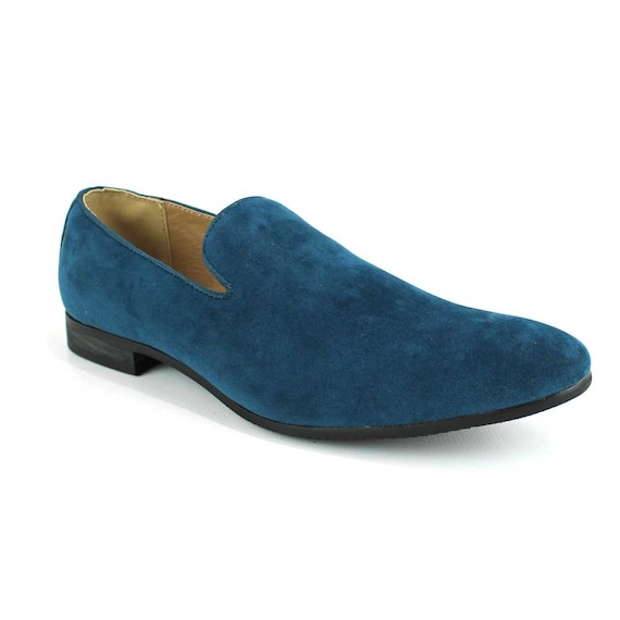 teal blue loafers