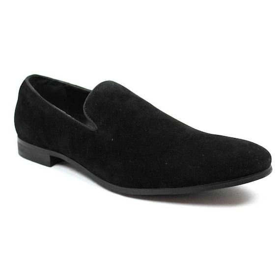 plain black loafers