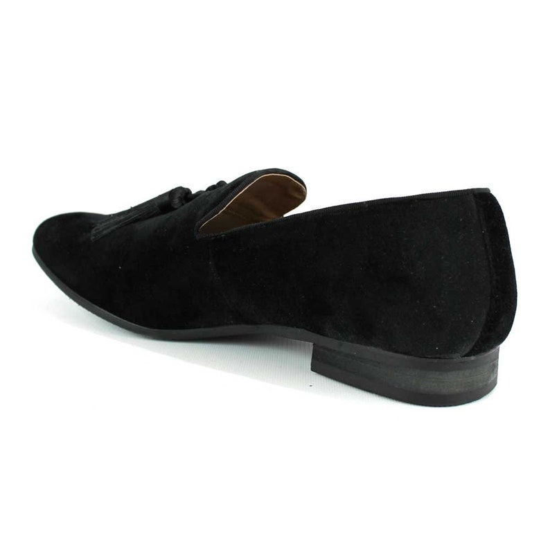 tuxedo tassel loafers