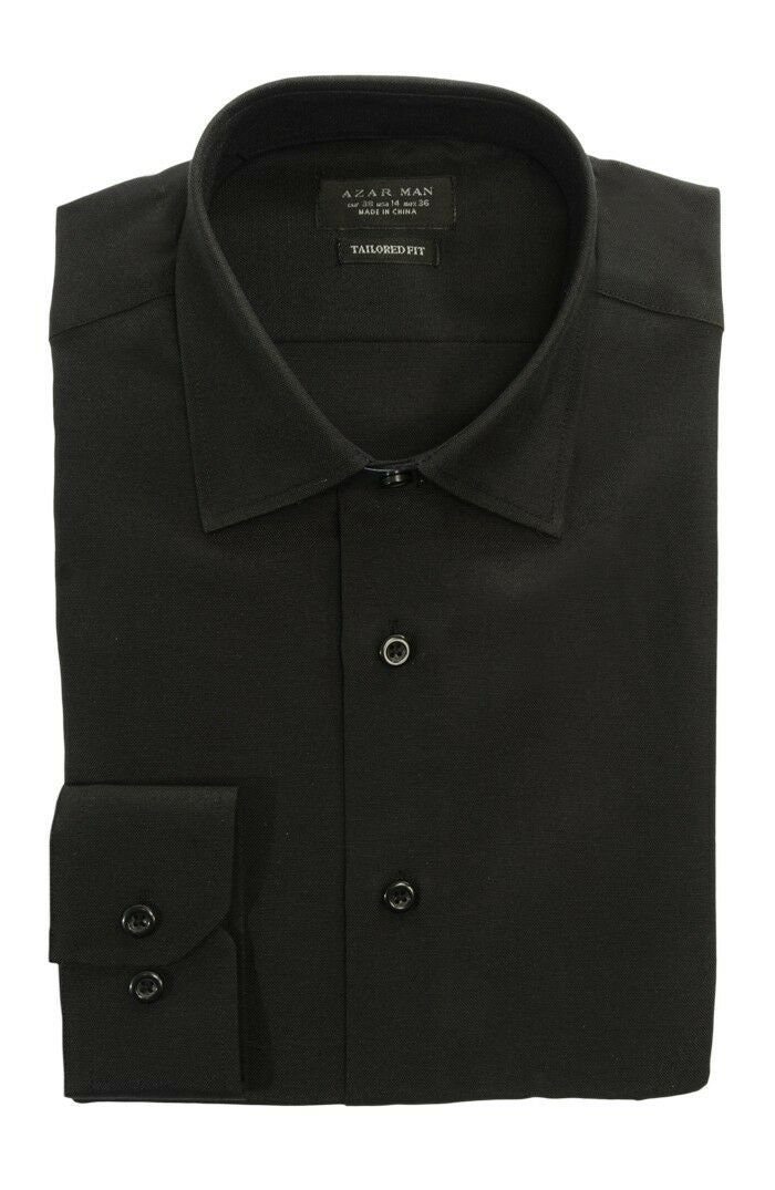 Slim Fit Solid Black Convertible Cuff Spread Collar Mens Dress | Etsy