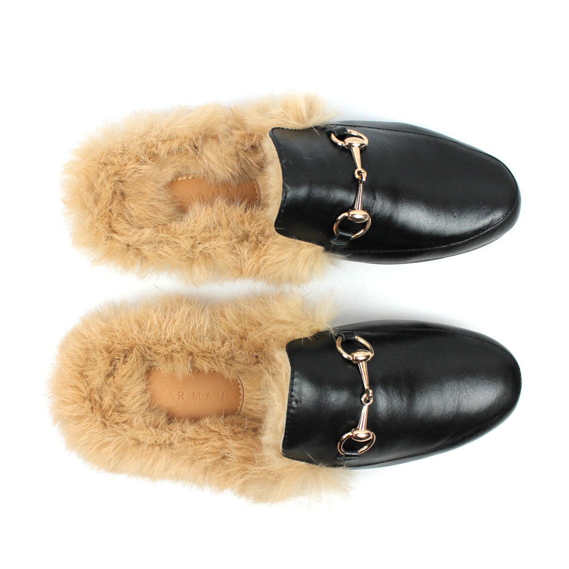 mens backless leather slip on shoes