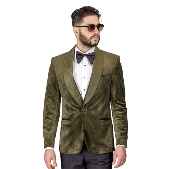 green velvet blazer men