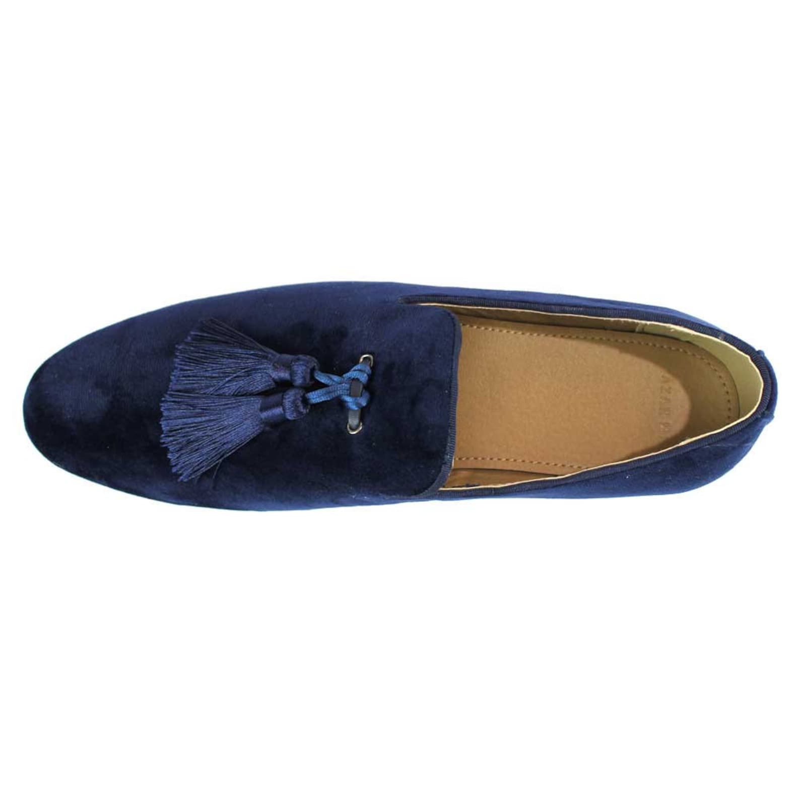 Velvet Slip on Navy Blue Tuxedo Loafers Handmade Tassel Modern | Etsy