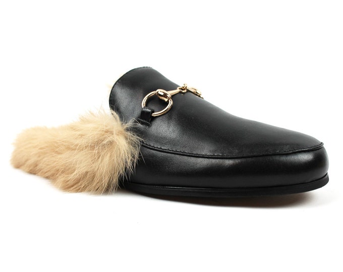 mens backless leather slip on shoes