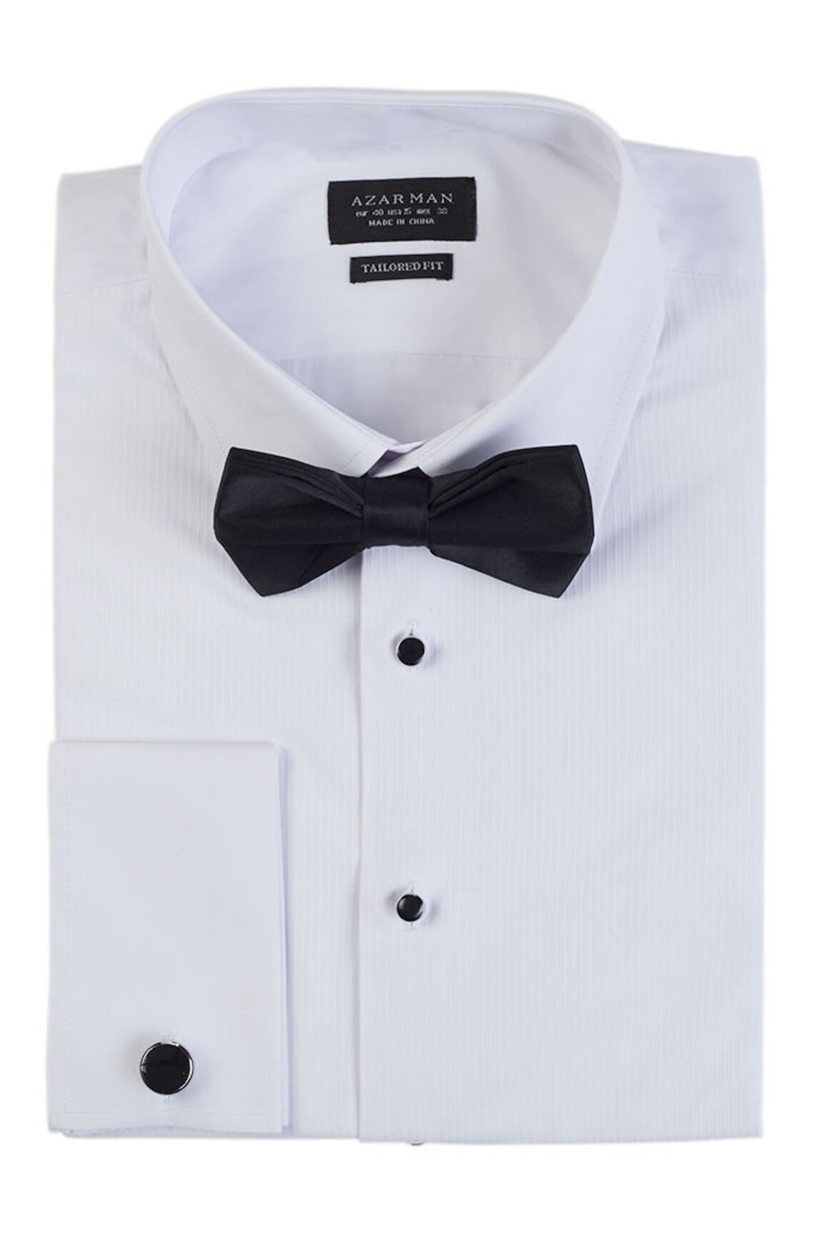 New Mens Slim Fit White Tuxedo Dress Shirt French Cuff Lay Etsy