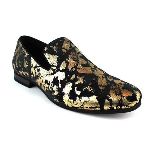 Blue Vintage Floral Print Men's Low Top Shoes