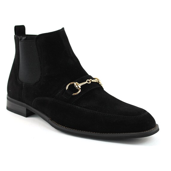 mens black suede chelsea boots