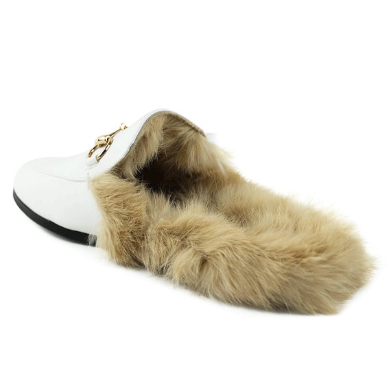 Louis Vuitton LV Suite Line Mule Slipper Velvet Mink Fur US 6.5 Free  Shipping