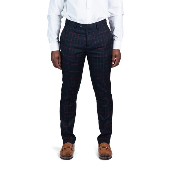 Mens Plaid Dress Pants Etsy