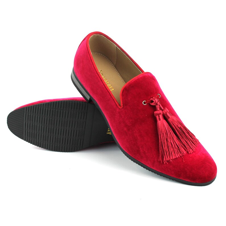 tuxedo slippers velvet
