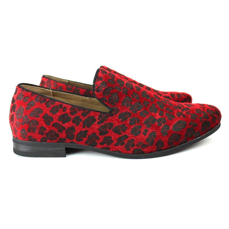 leopard and red shoes